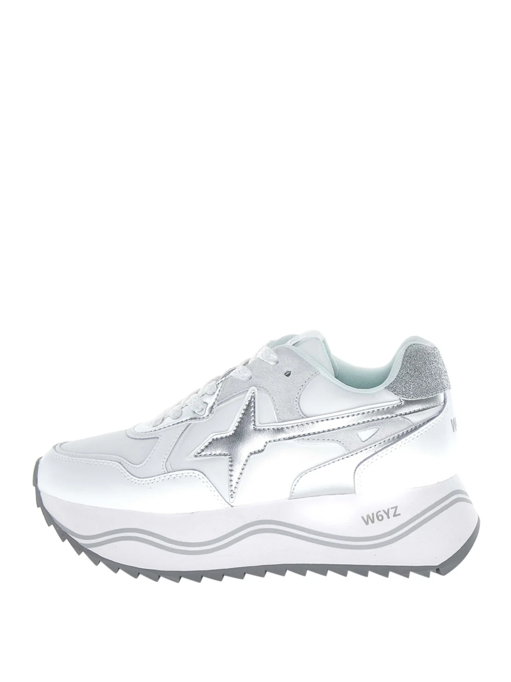 2p6-w6yz-d-2017405-511n77 W6YZ SNEAKER DONNA DEVA - WHITE/SILVER - immagine 1