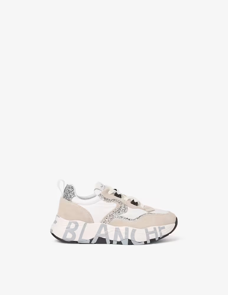 IMG_3545 VOILE BLANCHE SNEAKER DONNA CLUB - WHITE/SILBER/BEIGE - immagine 1