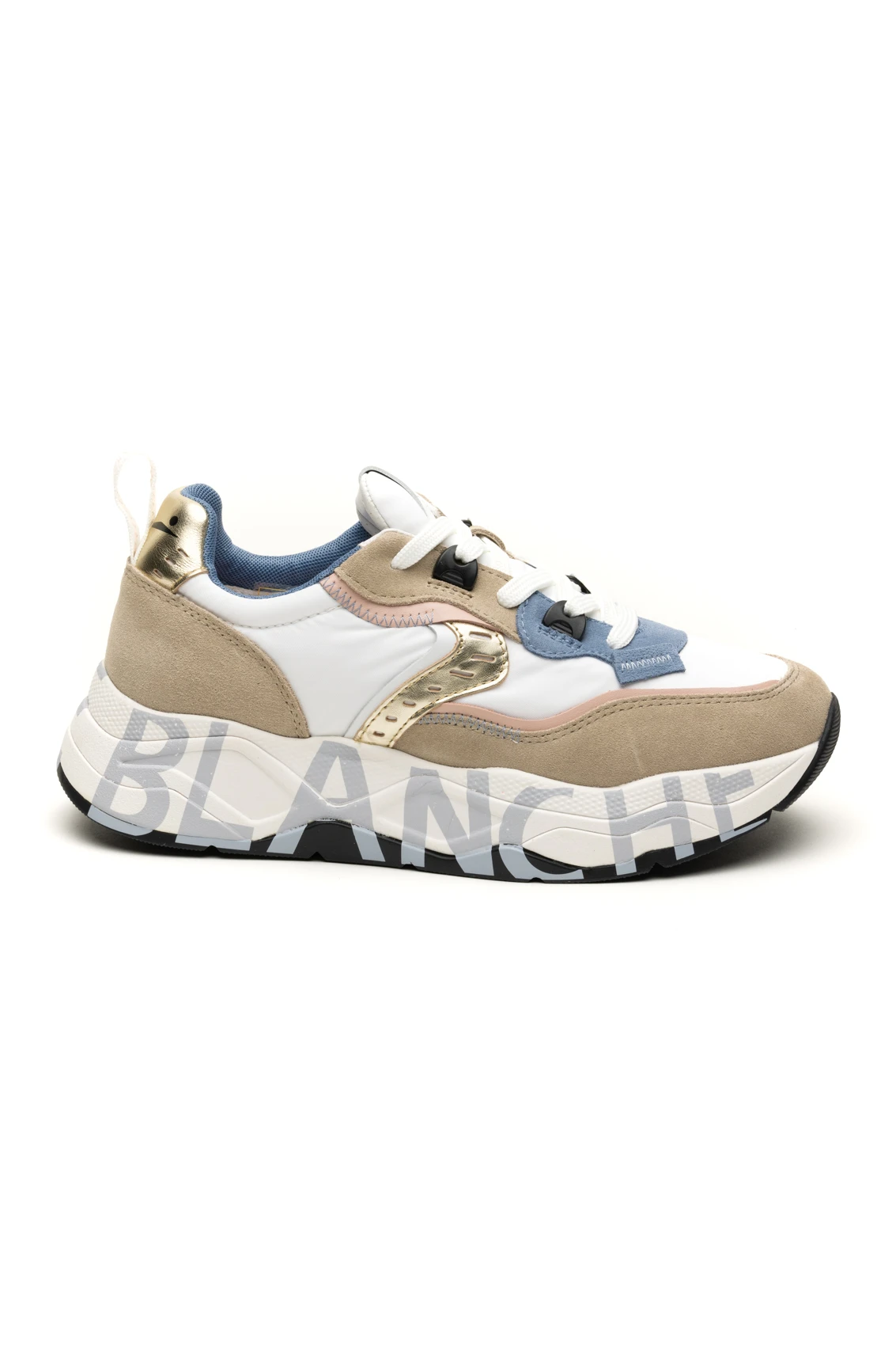 PE25-voile20blanche-2017475082D53 VOILE BLANCHE SNEAKER DONNA CLUB - SAND/WHITE/BLU - immagine 1