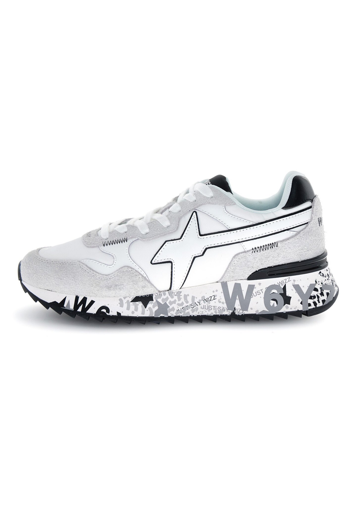 content (3) W6YZ SNEAKER UOMO YAK - WHITE/BLACK - immagine 1