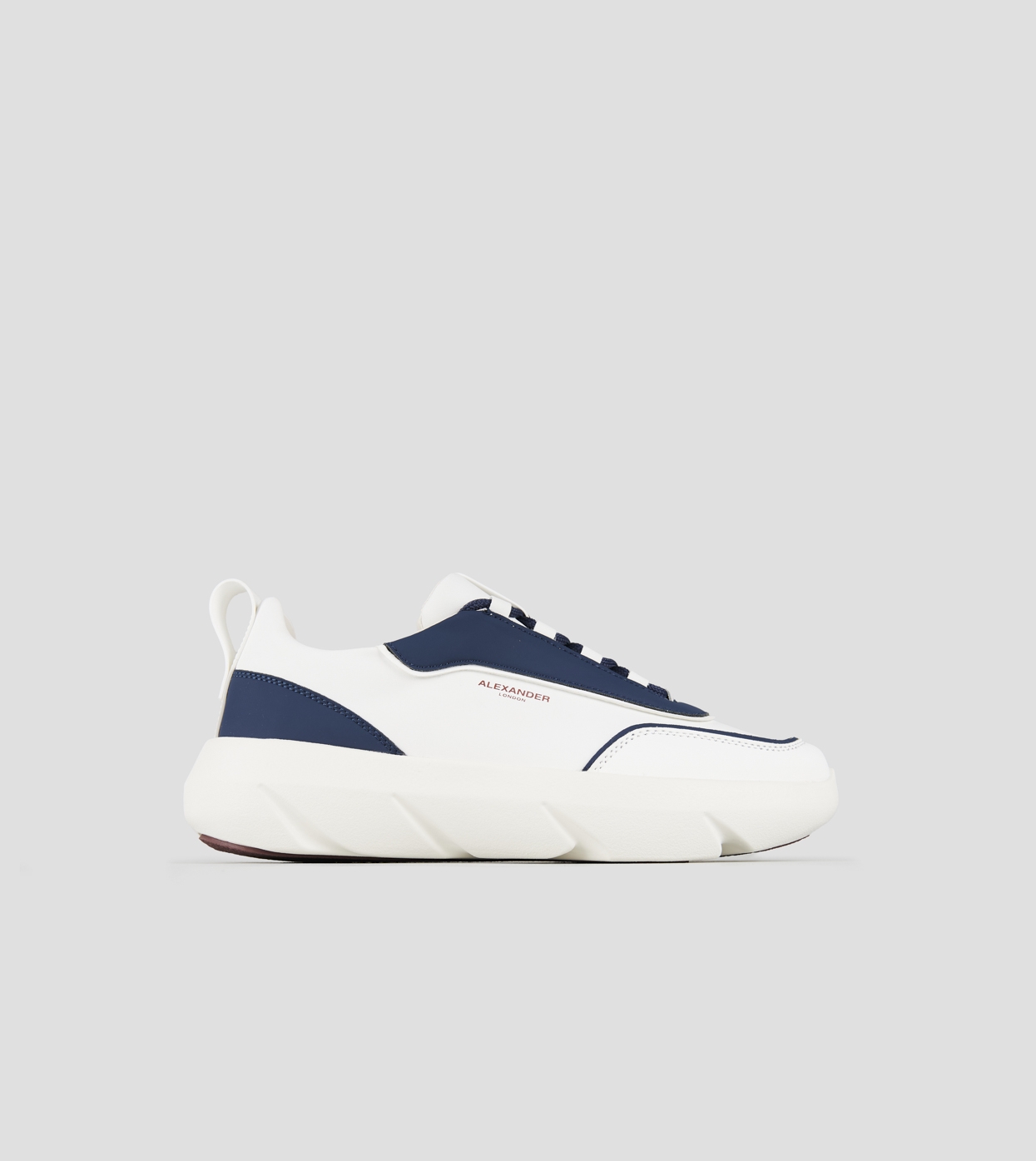 eclipse-uomo-in-pelle-bianca-con-inserti-blu (2) ALEXANDER SMITH UOMO ECLIPSE - BLU/WHITE - immagine 1
