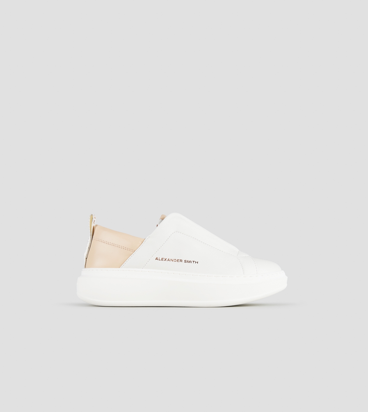 wembley-slip-on-donna-in-pelle-bianca-e-tallone-rosa (2) ALEXANDER SMITH SNEAKER DONNA - WHITE/ROSE - immagine 1